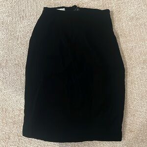 Suede Black Midi Skirt Size 6